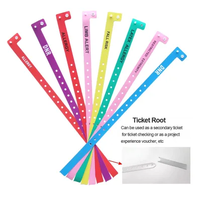 Factory Wholesale Colorful Waterproof Conferences Festival Wrist Event Band Club Event Entry Custom Wristband Tickets Wristband
