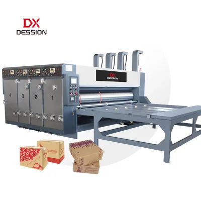 Chain Feeding 1 2 3 Color Printing Slotter Rotary Die Cutting Machine Manufacturing Plant