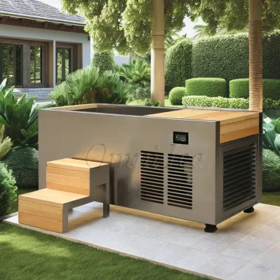Factory OEM/ODM Stainless Steel Ice Bath Tub Ice Making Chiller WiFi Control Sports Recovery Cold Plunge Tub Outdoor 1-Person