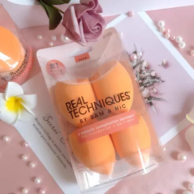 4Piece LatexFree Super Soft Makeup Sponge Blender Set Custom Designed for Professional Beauty Use