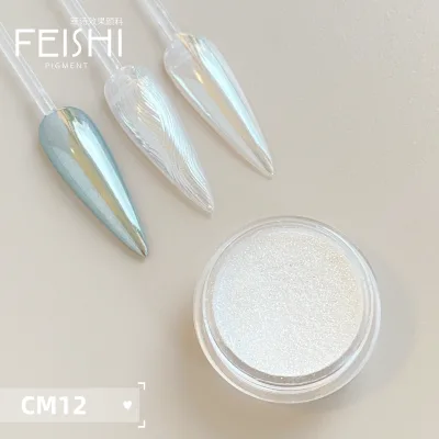 Clear Shiny Moonlight Powder Aurora Powder with Bulb-like Glossy Finish Super Sparkly Ideal for Nail Salon Training Institutes