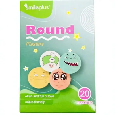 Flexible Breathable Fun Round PE Plastic Plasters Cute Children First Aid Wound Care Band Aid
