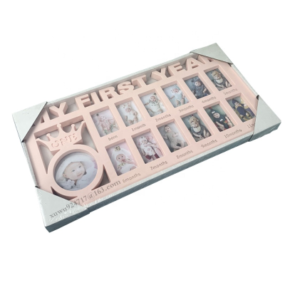 Hot Baby Plastic Frame 0-12 Months Baby Photo Frame New Born Souvenirs Kids Growing Memory Photo Frame