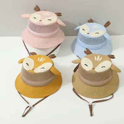 Summer New Sun Hat Children's Sun Visor Light Breathable Mesh Sunscreen Baby Bucket Hat