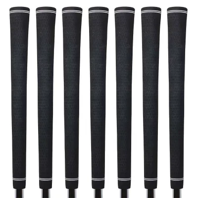 HOW TRUE Wholesale Non-Slip Rubber Golf Grips Custom Logo Soft Black Golf Putter Iron Driver Wedge Golf Club Grips