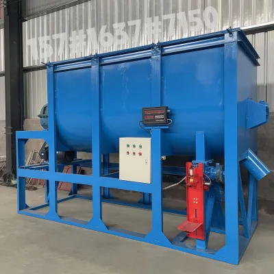1600L Double Screw Ribbon Blender Mixer Paste Ceramic Tile Adhesive Mixing U Shape Wet and Dry Powder Mixing Machine