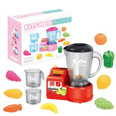 Funny Pretend Play Electric Game Kitchen Set Mini Appliance Blender Toys Household Kids Juicer Toy