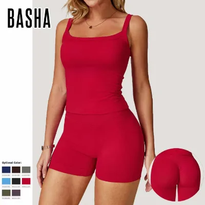 Brushed  Yoga Suit Set with a Large Neckline and One-shoulder  Fitness and Sports Suit for Women