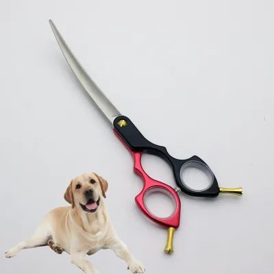 Custom Light Weight 7inch Contrast Color Pet Grooming Curved Scissors for Dogs JP440C Curved Shears Accept Custom Color Logo