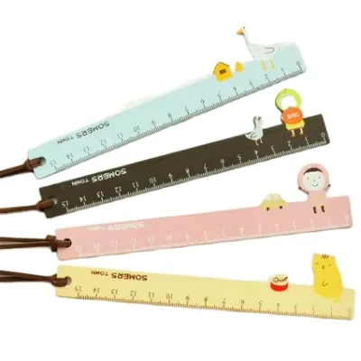 Wholesale Kids Straightedge Wooden Rulers 15cm 20cm for Students for Learning and Education