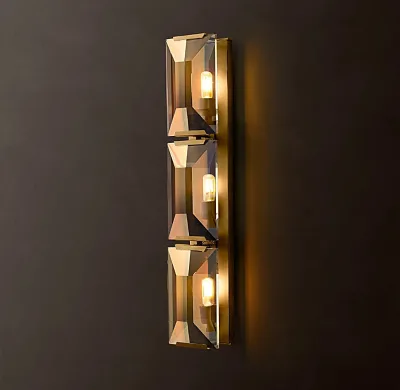 Wholesale Duplex Light Luxury Crystal Wall Lamp Living Room TV Background Corridor Bedroom Decorate Rock Crystal Wall Sconce