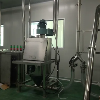 Powder Dust Free Bag Feeding Station With Vibration Sieve
