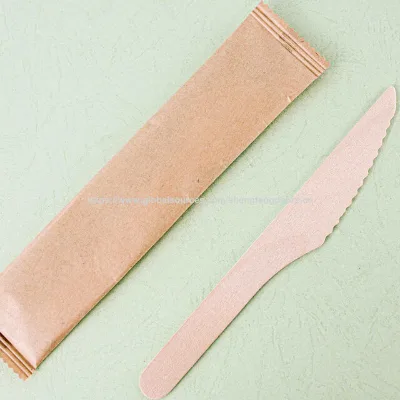 Manufacturer Disposable compostable 140mm wooden pizza knife for Pizza use