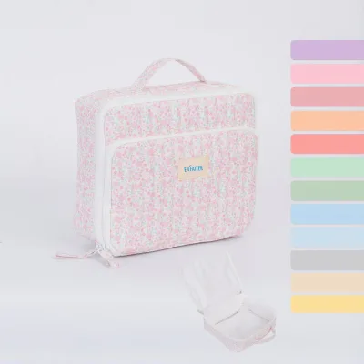 For Floral Zipper Closure Portable Multi-Functional Storage Travel Accessories Clutch for Makeup Bag for Women
