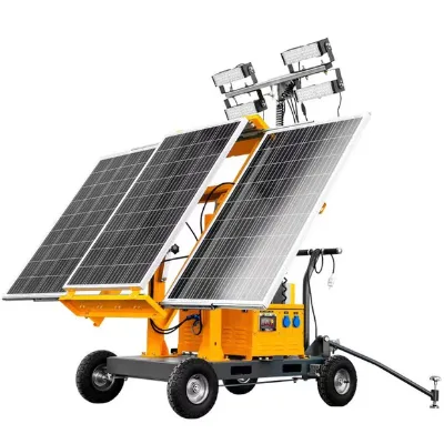 Moonlightia 4m Mobile/trailer Led Solar Lighting Towers Quality-Oriented Manufacturer With Solar Energy Battery Panel