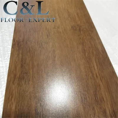 UV Lacquer Prefinished Smooth Walnut Color Strand Woven Solid Bamboo Flooring