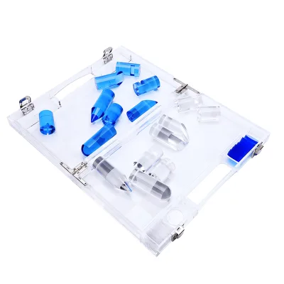 Space Saving Acrylic Chess Board Folding Design for Easy Storage Clear Modern Chess Set Complete with Pieces