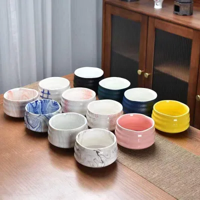 Matcha Bowl for Matcha Sets 500 ml Round Ceramic Colorful Chawan Matcha Gift Kits