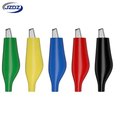 JZDZ 5A Mini Alligator Clips Rubber Nickel Plated Iron Small Electrical Testing DIY Circuits Car Battery Charging Battery