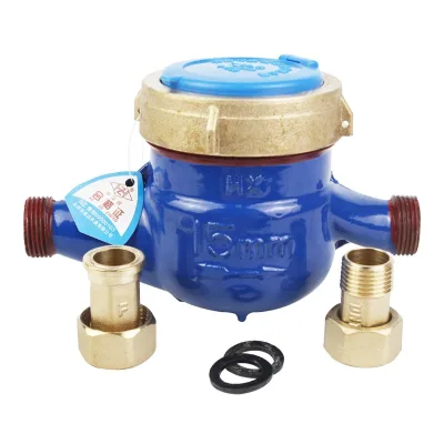 LXS-15E Rotar Wing Type Wet Dial Residential Water Meter IP68 OEM Cast Iron 1/2' Diameter