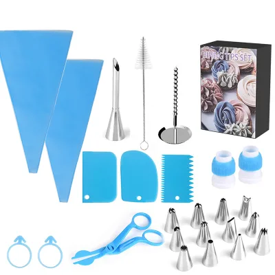Cake Decorating Piping Nozzle Kit Include Piping Bags Nozzle Converter Flower Lifter Flower Nails