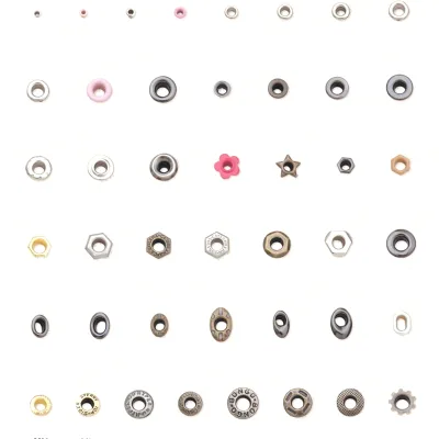 Grommet Mesh Eyelet, Metal Eyelets with Washers in Gold and Silver, Eyelet Grommet Hand Press Kit for Leather/Belt/Shoes/Crafts