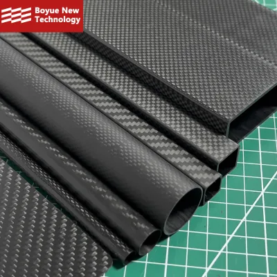 Boyue Tech OEM Service Carbon Fiber Fabric for Sale Colored Carbon Fiber Tube Shapes