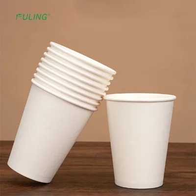 FULING FSC Certified Thickened Disposable Paper Cup Durable Coffee Cup 8oz 12oz 16oz with Custom Logo