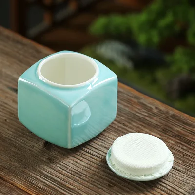 High-end Ceramic Ash Urn Simple Moisture-proof Small Pet Ash Box