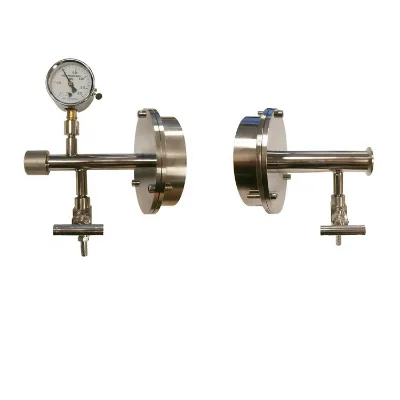 Vacuum Sealing Assembly Flange for 50 mm Tube with KF-25 Vacuum Port & 1/4 Feedthrough