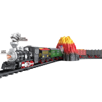 Hot Selling Classical Train Track Toys New Model Christmas Railway Set Children Classic Steam Railway Train Toys