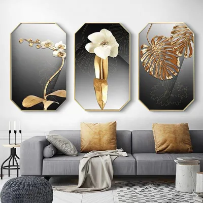 Home Decorative Product Metal Frame Living Room Still Life Wall Paintings and Wall Art Coffee Shop Interior Design Home Decor