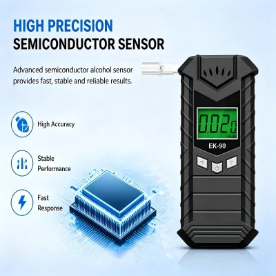OEM Digital Alcohol Breathalyzer Portable Alcohol Detector Fast Response CE Certified Alcohol Tester for Personal Driver Use