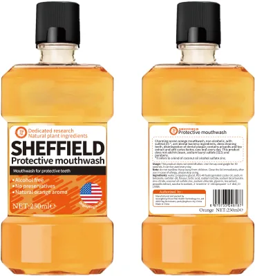250ml Mint/Orange Favor Mouthwash OEM/ODM Private Label Custom Scent Removal Bad Breath Teeth Whiten Mouthwash