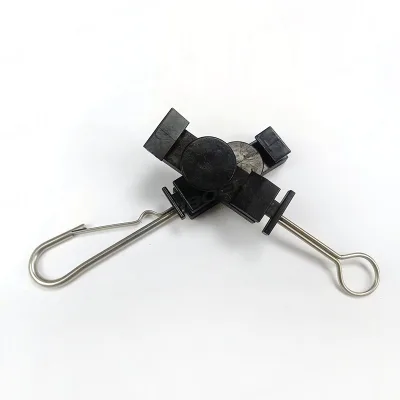 Factory Hot Sale FTTH Fiber Drop Wire Cable Tension Clamp S Type Anchor Clamp