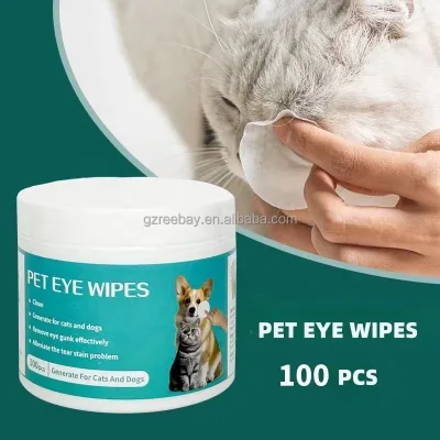 Pet Eye Wipes Pet Eye Grooming Wipes Wet Cleaning for Removing Dog Cat Tear Stains