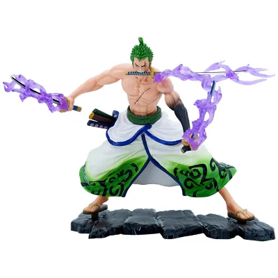 One Pieces Action Figure Wano Country Roronoa Zoro Haki Battle Ver Collection Anime Figure Toy Has Energy Ribbon