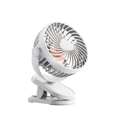 Car Clip Fan Rechargeable 3 Wind Speed Cooling Fan Small Clip Fan