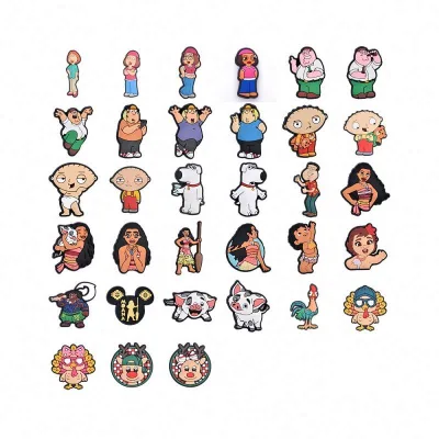 Popular Cartoon Clog Shoes Decorations New Design PVC Shoe Charms Lovely Girly Boy Shoe Decoration Charms