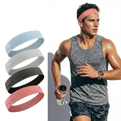 Wholesale Cotton Waterproof Thin Breathable Sweat-absorbing Compostable Headbands Professional Protection Customizable Running
