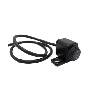 Motorcycle Handlebar Headlight Switch 3-Gear Aluminum Waterproof Hi/Lo Beam Black Universal for Dirt Street