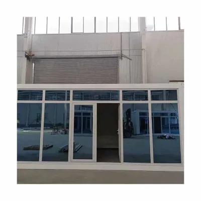 Modern Glass Container House Low Cost Luxury Modern Pre Fabricated Movable Glass Wall Container House