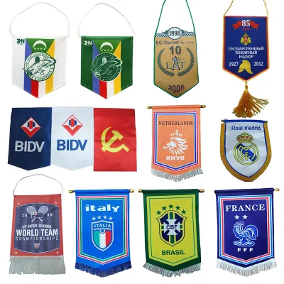 Triangular Tassel Small Flag Professional Events Award Winning Pennant School Flag Customization