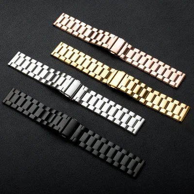 Factory Selling Three-bead Watch Strap Stainless Steel Metal I Watch Strap Different Sizes Fashion Style Stainless Watch Band