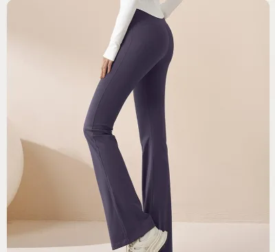 High Stretch Yoga Pants for Women Wide Leg Micro Flared High Waist