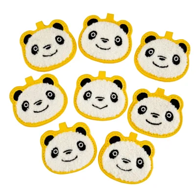 PU Towel RPET Embroidery Key Chain Car Leather Key Pendant Cute Keychain Custom Design Embroidered Keychain Carabiner