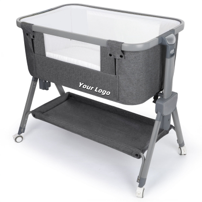 Foldable Portable Baby Crib with Mosquito Net Movable Baby Crib Newborn Cradle for Baby Cribs Bed