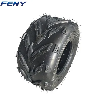 16x8-7 ATV Tire with Flame Tread Pattern 7 Inch Tubeless Off-Road Tyre for Go Kart/UTV/Lawn Mower 4PR/6PR Heavy-Duty