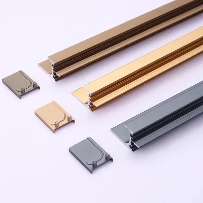 Aluminum Alloy Embedded Fully Blocked Invisible Cabinet Door Handle Drawer Cabinet Extended Wardrobe Handle