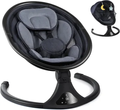 New Baby Rocking Bouncer Chair Electric Bed Cradle for Babies Horse Inspired Design Made of Durable Metal